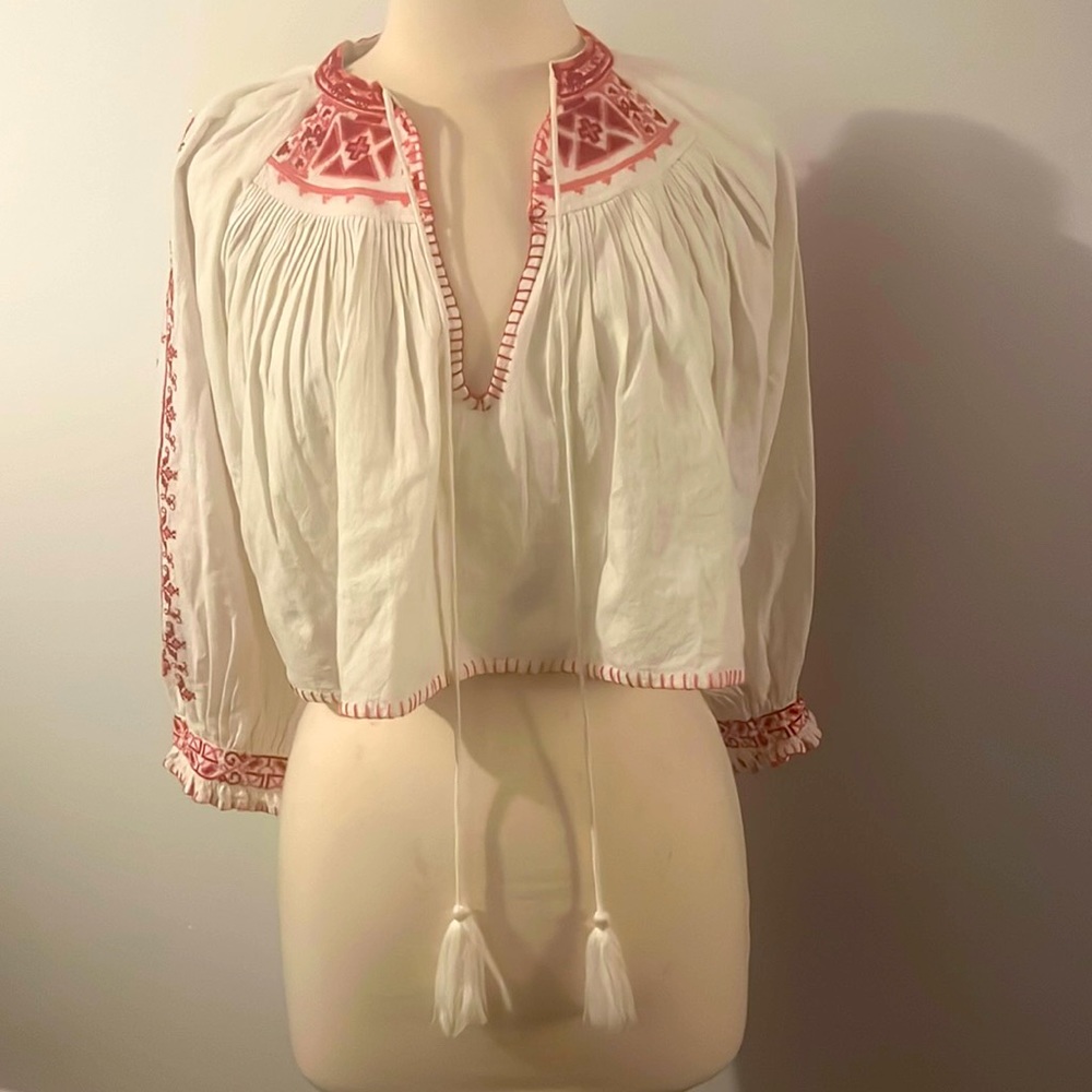 Free People cropped pheasant top.